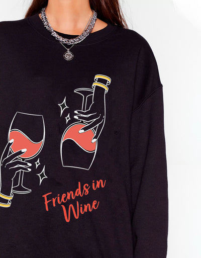 Felpa Oversize "Friends in wine"