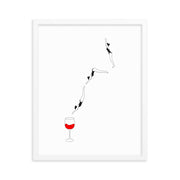 Poster con cornice "Salto nel vino"