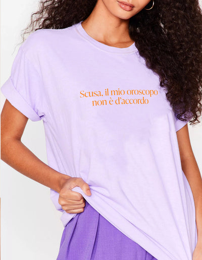 T-Shirt Donna "Il mio oroscopo non è d'accordo"