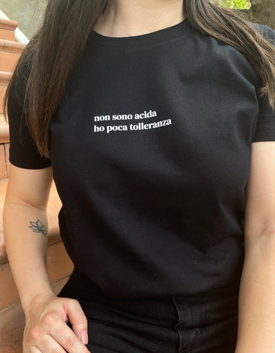 T-Shirt Donna "Acida tolleranza" - dandalo
