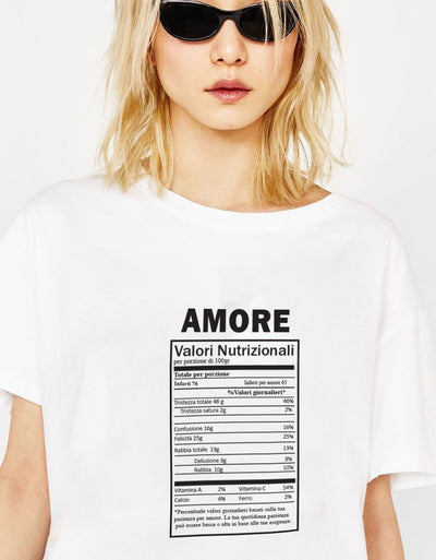 T-Shirt Donna "Ingredienti Amore " - dandalo