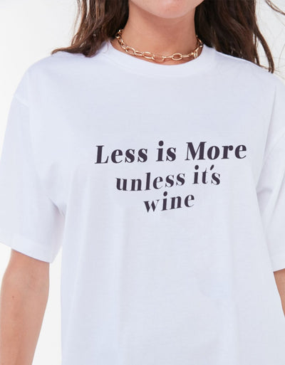 T-Shirt Donna "Less is More - Wine" - dandalo